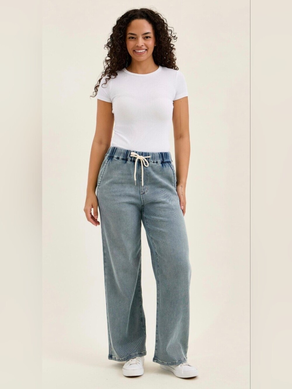 Judy Blue HR Medium Aged Stone Wash Baggy Jeans Wilhelmina Tie Waist Various NEW